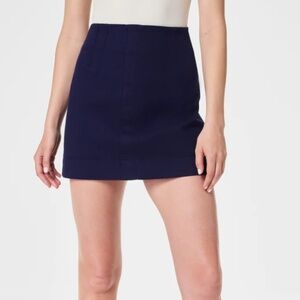 SPANX® Stretch Twill Mini Skirt - Blue